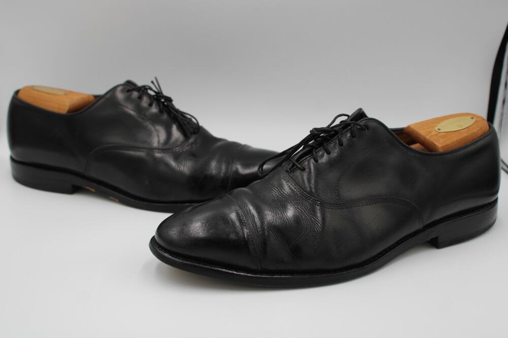 Size 10 D - Allen Edmonds Park Avenue Cap-Toe Leather Dress Oxfords